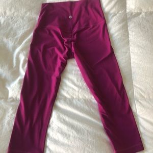 Lululemon Align crop size 6, magenta.